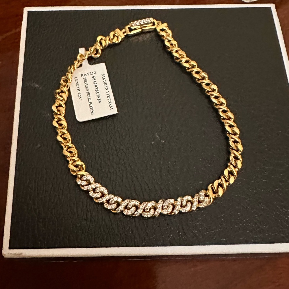 Nadri Twilight Pavé Link & Curb Chain‎ bracelet NWT